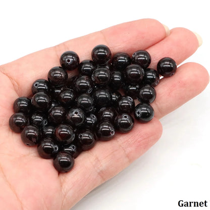 4 6 8 10mm Natural Black Tourmaline Beads Round Smooth Loose Stone Bead For Jewelry Making Diy Bracelet Necklace Accessories
