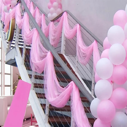 1PC 500cm*48cm gauze gauze wedding layout arch decoration garden party stairs chair back decoration organza