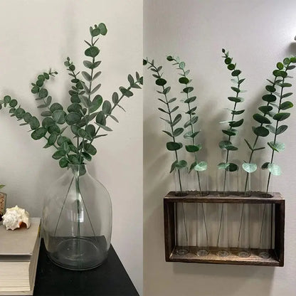 Artificial Eucalyptus Leaves branch Hotsale Holiday Party christmas Diy gift Home Vase Wedding bridal bouquet  Accessories decor