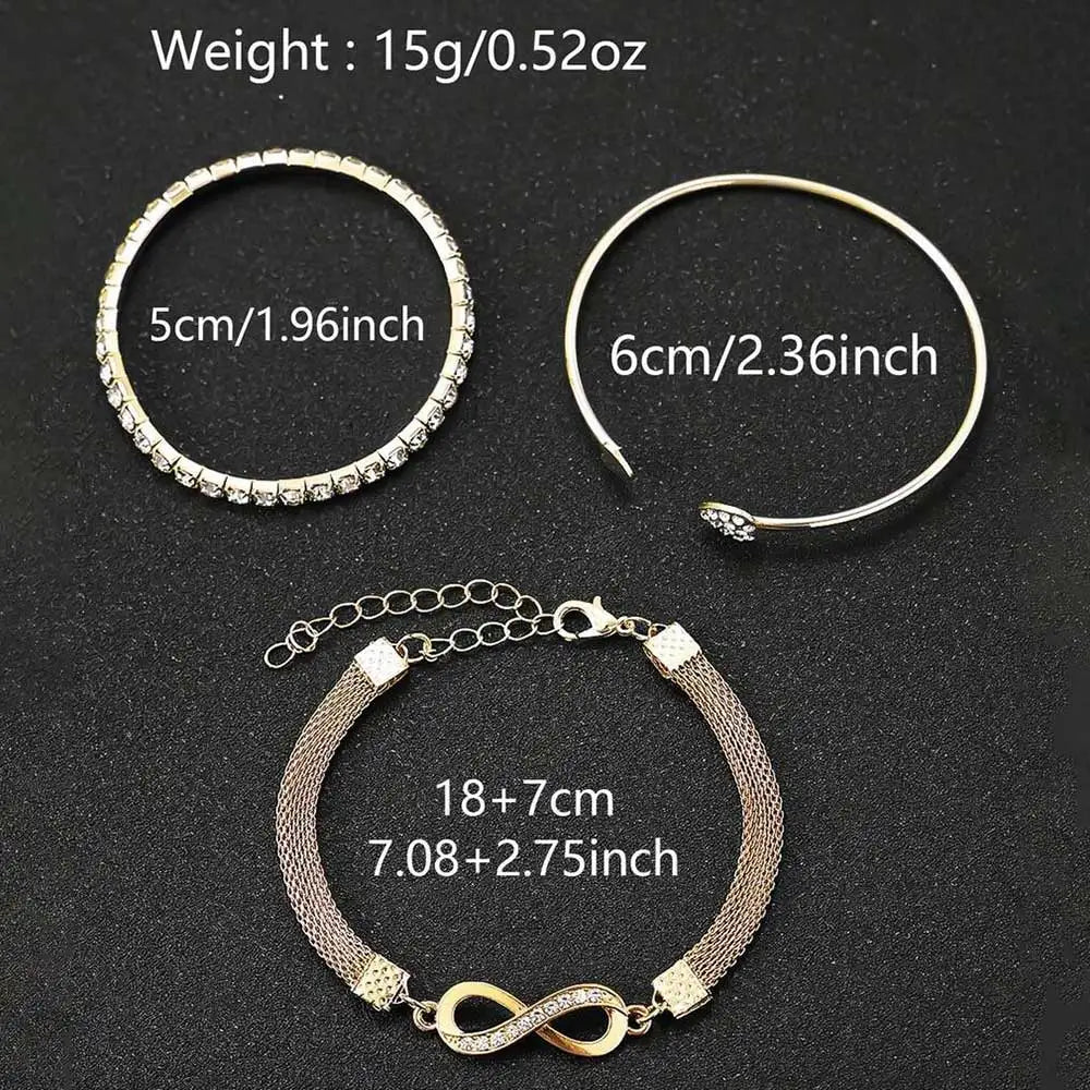 4PCS Luxury Women's Watch Set Trendy Fashion with Rhinestones Roman Numerals Round Dial Quartz watch Bracelet set Perfect Gift