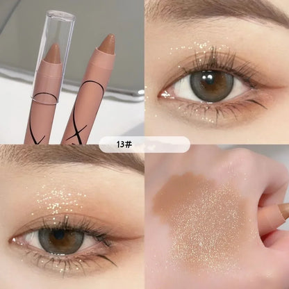 Pearl Gold Green Glitter Shimmer Contour Blush Pen Brighten Makeup Fairy High Gloss Pen Face Body Highlighter Stick Cosmetics