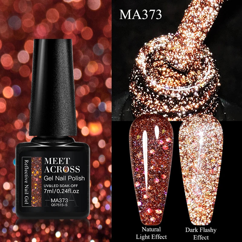 7ml Red Series Cat Magnetic Gel Nail Polish Sparkle Glitter Semi Permanent Nail Art UV Gel Varnish Manicure For Valentines Nails