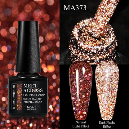 7ml Red Series Cat Magnetic Gel Nail Polish Sparkle Glitter Semi Permanent Nail Art UV Gel Varnish Manicure For Valentines Nails