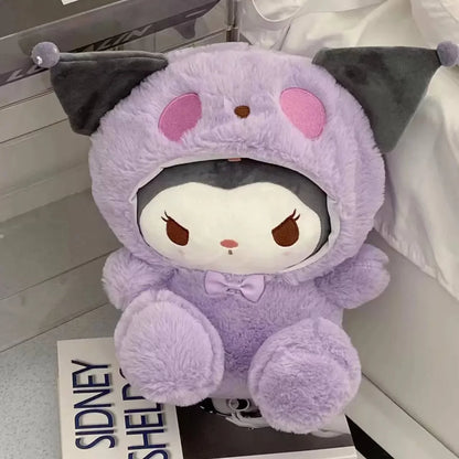 *New Kawaii 25cm Sanrio Plush Toy Jade Dog Kuromi Dressing Doll Doll Plush Toy Stuffed Animal Patung Dolls Birthday Gift