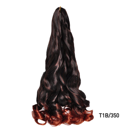 Loose Wave Spiral Curl Braids Synthetic Hair French Curls Braiding Hair Extensions High Temperature Ombre Pre Stretched Hair