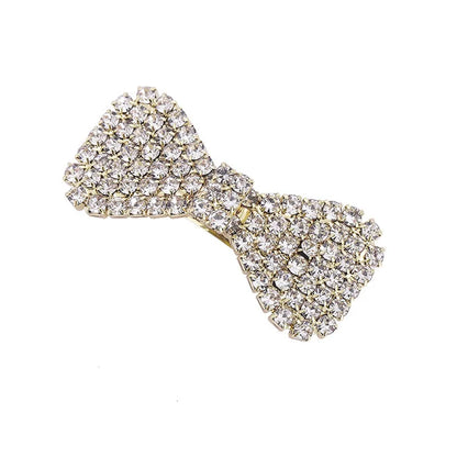 New Fashion Rhinestone Bow Hair Clip Luxury Long Tassel Elegant Hair Barrette Gift for Girls Women