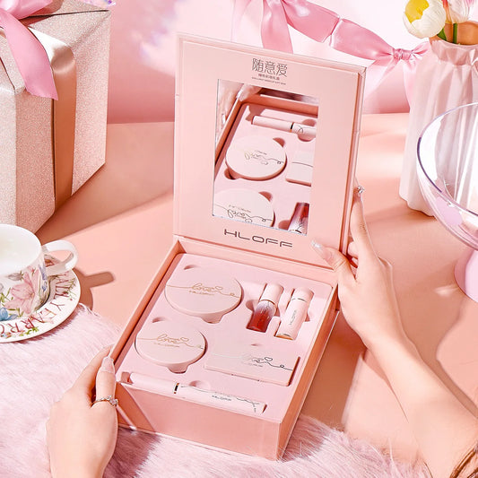 HLOFF Random Love Yao Color Makeup High-End Gift Set Valentine's Day Birthday Gift Lipstick Cushion Makeup Set