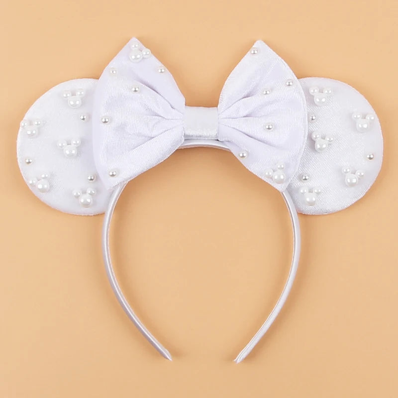 New Trendy Mouse Ears Headband Mickey 3.3"Velvet For Girls Soft Bow Hairband Halloween Festival Party Trip DIY Hair Accessories