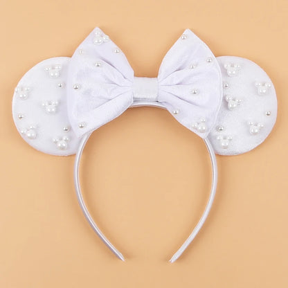 New Trendy Mouse Ears Headband Mickey 3.3"Velvet For Girls Soft Bow Hairband Halloween Festival Party Trip DIY Hair Accessories