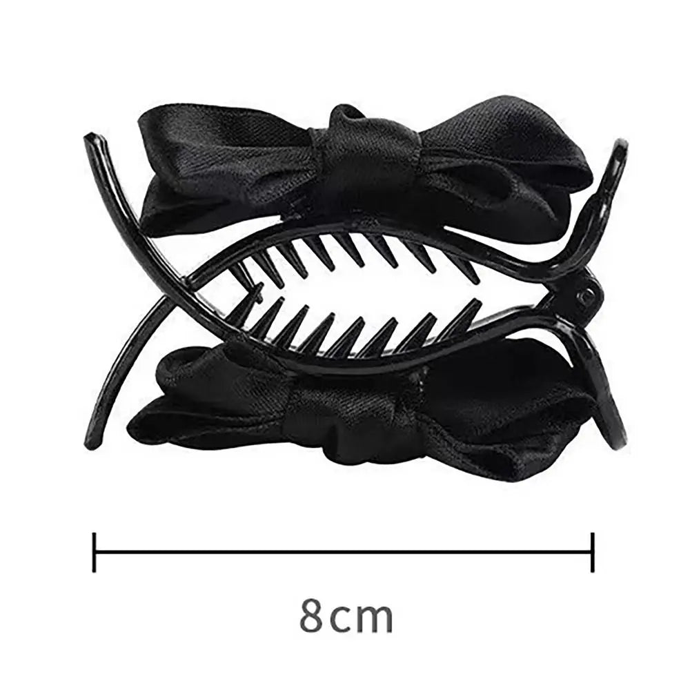 Vintage Bow Hair Clamp Pastoral Style Hair Accessories Hair Clip Back Head Hairpin Women Girls
