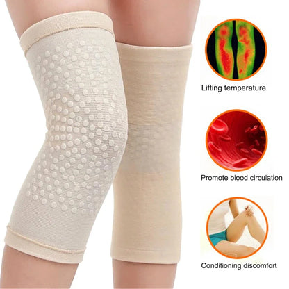 1 Pair Self Heating Support Knee Pads Knee Brace Warm for Arthritis Joint Pain Relief and Injury Recovery Belt Knee Massager Pad