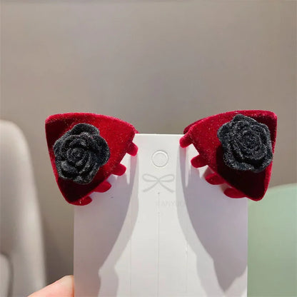 New Cute Plush Cat Claw Hairpin Simple Sweet Girl Baby Small Clasp Clips Children Star Clip Headwear Hair Clips Kids Accessories