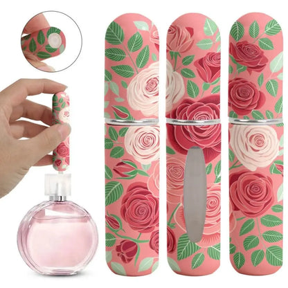 5ml Mini Perfume Bottle Essential Oil Alcohol Spray Atomizer Bottle Spray Rotating Bottle Refillable Empty Cosmetic Containers