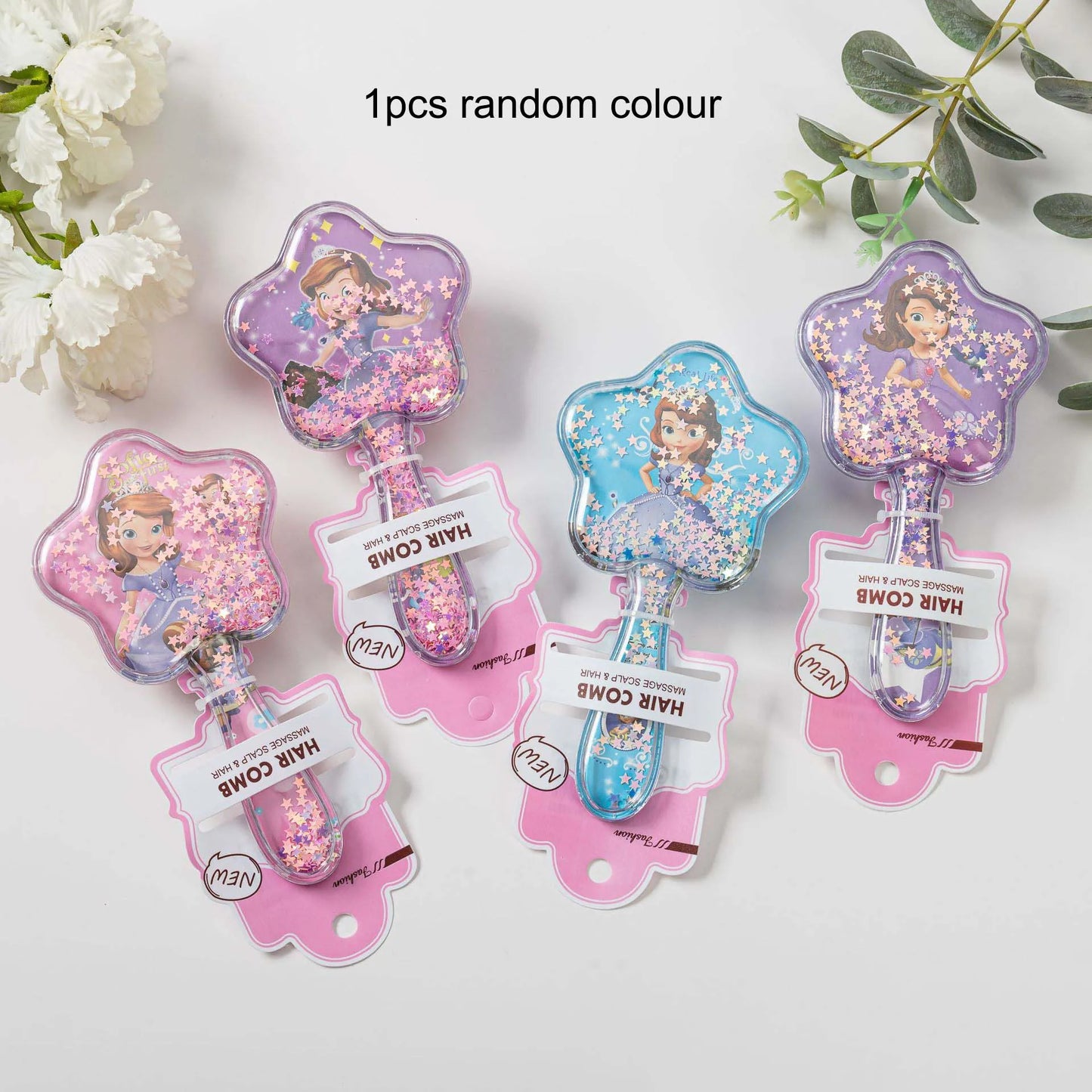 Disney Frozen Elsa Minnie Mickey Mouse Air Cushion Massage Combs Children Comb Hair Brush Hairdressing Tool Girls Christmas Gift