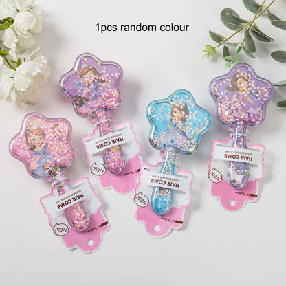 Disney Frozen Elsa Minnie Mickey Mouse Air Cushion Massage Combs Children Comb Hair Brush Hairdressing Tool Girls Christmas Gift