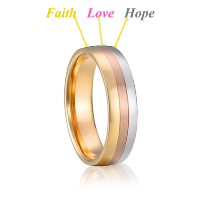 Couple Wedding Rings For Men Lover's Alliance Male Female Ringe Anniversary Stainless Steel Jewelry Ring Woman Gold Color