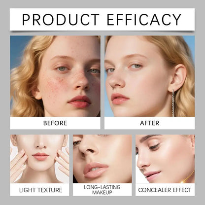 High-end Hydrating Mushroom Air Cushion BB Cream Waterproof Brightening Foundation with Concealer Korean Daily Makeup Base
