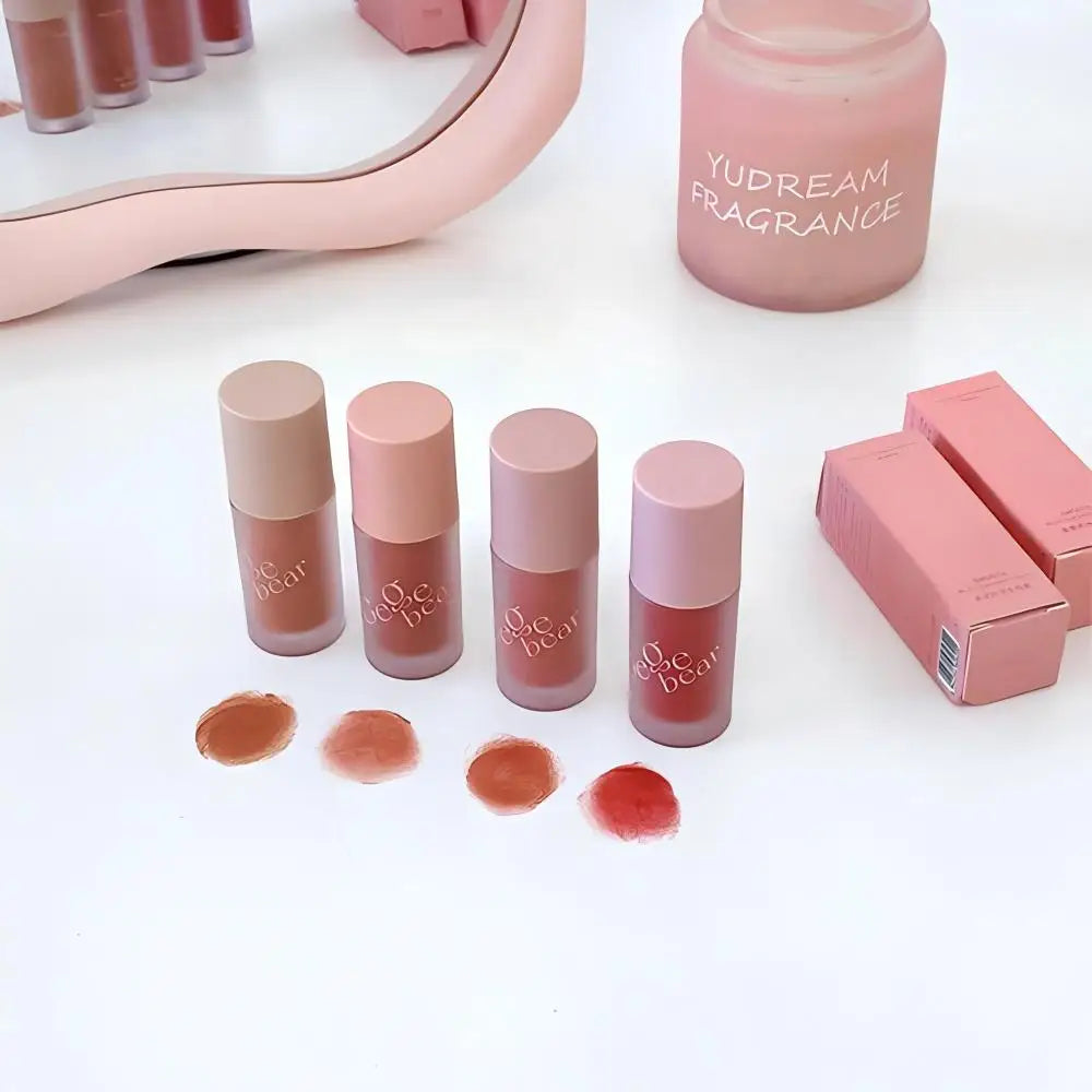 Gege Bear Smooth Multi-purpose Cream Expansion Color Blush Not Easy to Fade Nude Matte Velvet Lip Glaze