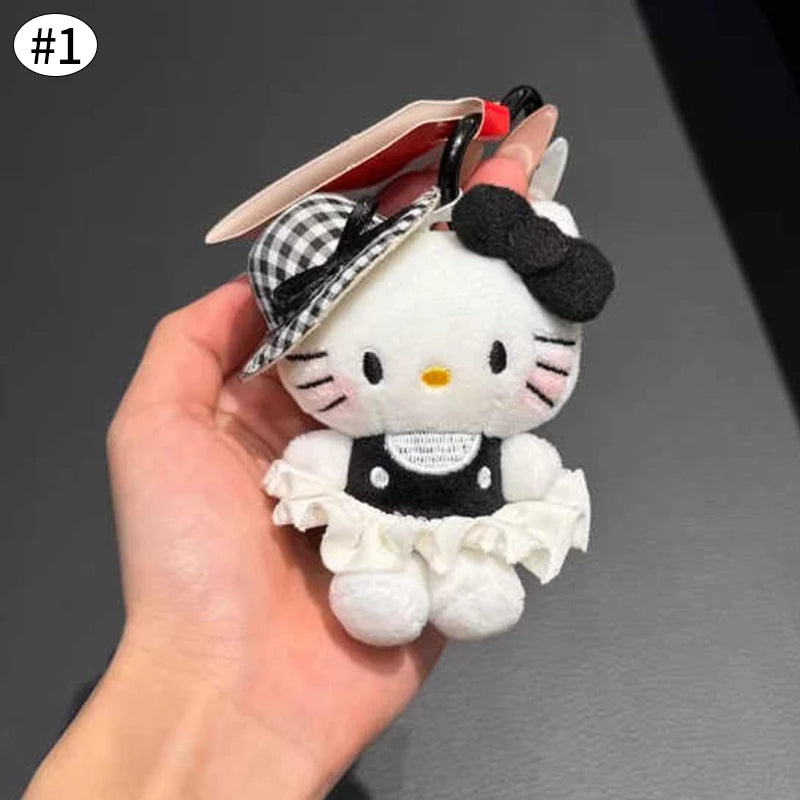 Sanrio Hello Kitty Keychain Cute Cartoon Bag Pendant Plush Doll Charms Car Key Ring Backpack Accessories Women Girl Gifts