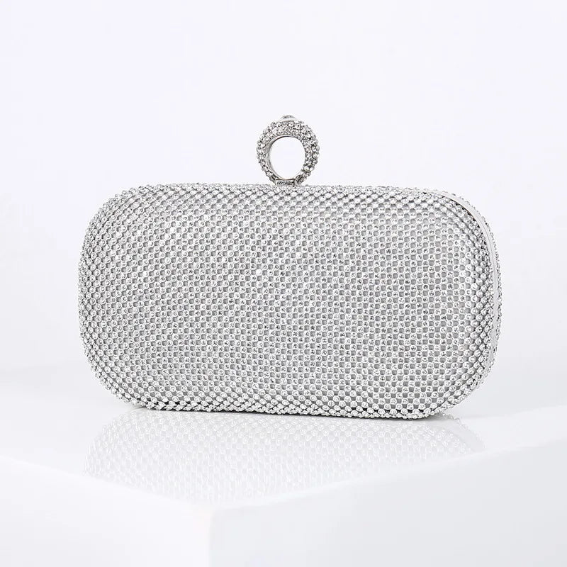 Gold Crossbody Bag Diamond Clutch Evening Purse for Women Designer Luxury Handbags 2023 Trending Brand Shoulder Female Bag