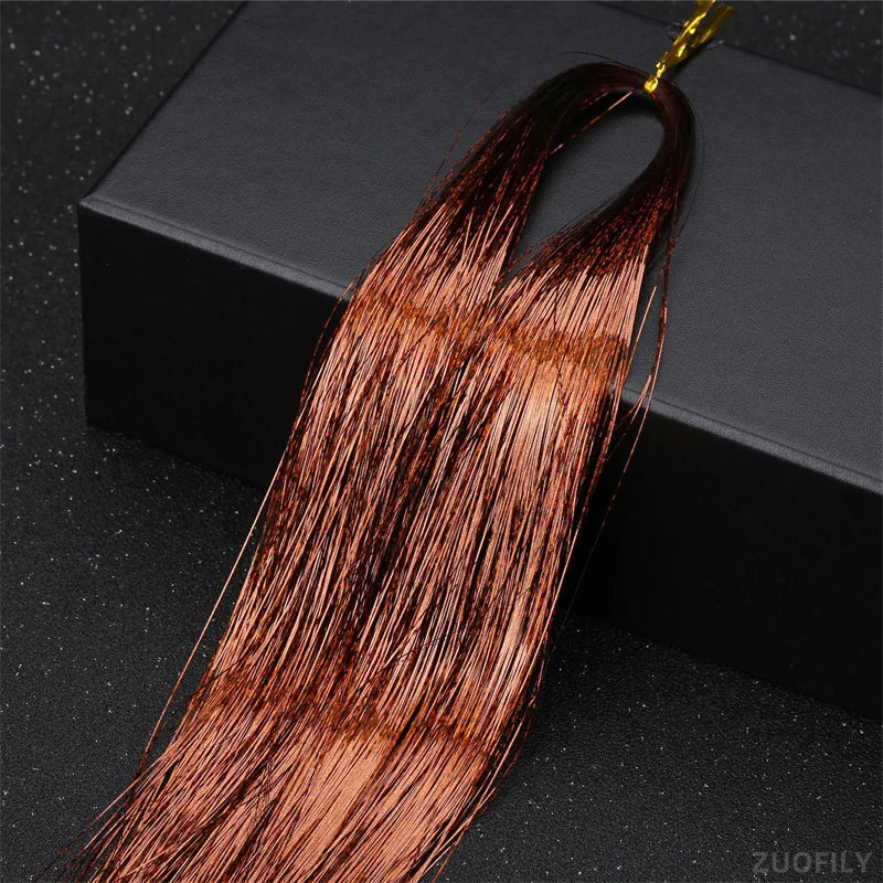 Sparkle Shiny Hair Tinsel Rainbow Strands Dazzles Women Hippie for Braiding Headdress False Hair Extensions Decor Glitter Strips
