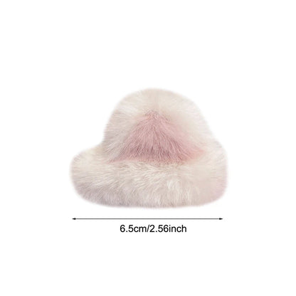 Girls Cartoon Fluffy Hairpin Ladies Sweet Style Cat Ear Shape Side/Top Bangs Clip Female Cute Hair Accessories