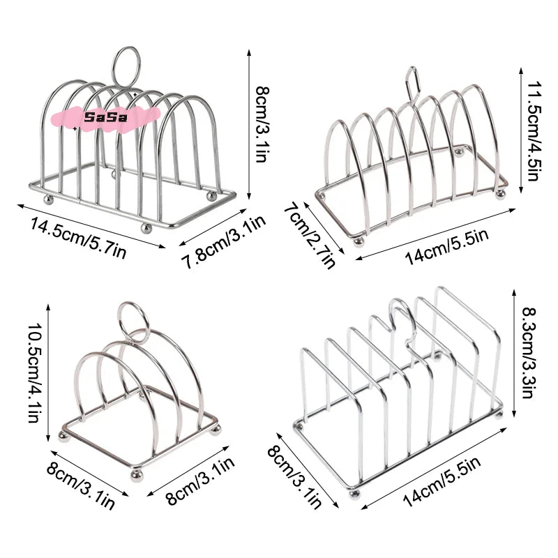 1Pcs Stainless Steel Cooking Rack Versatile Use as Toast Stand Bread Rack Baking Grid Pizza Plate Grill Pot Air Fryer Accessory