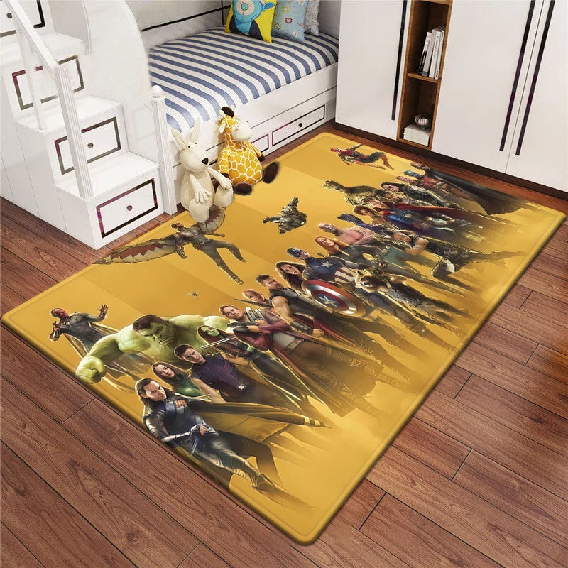 Marvel Series Customizable Carpets for Home Decor - Ideal for Bedrooms Living Rooms Sofas Camping Picnics Children's Rooms