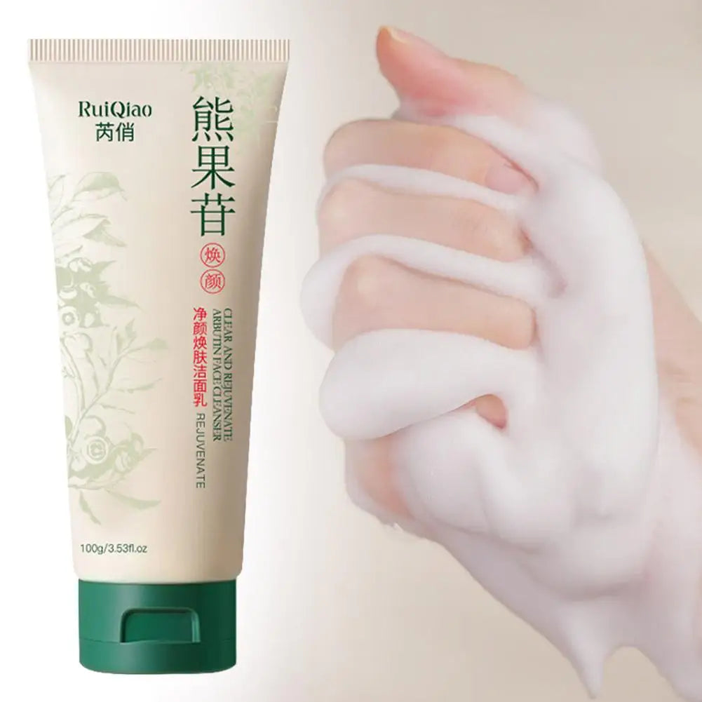 Arbutin Facial Cleanser Deep Cleaning Pore Shrinkage Care Whitening Moisturizing Face Skin Cleansing Oil Control K5Y2
