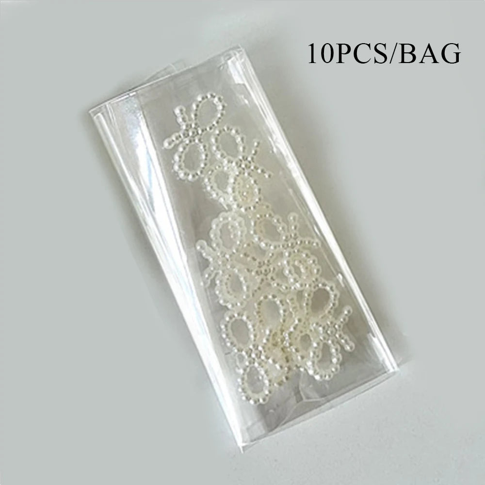 10Pcs Sweet Plush DIY Photocard Holder Handmade Material Korean Idol Photo Card Holder Lace Strips Cute Cartoon Ears Accessories