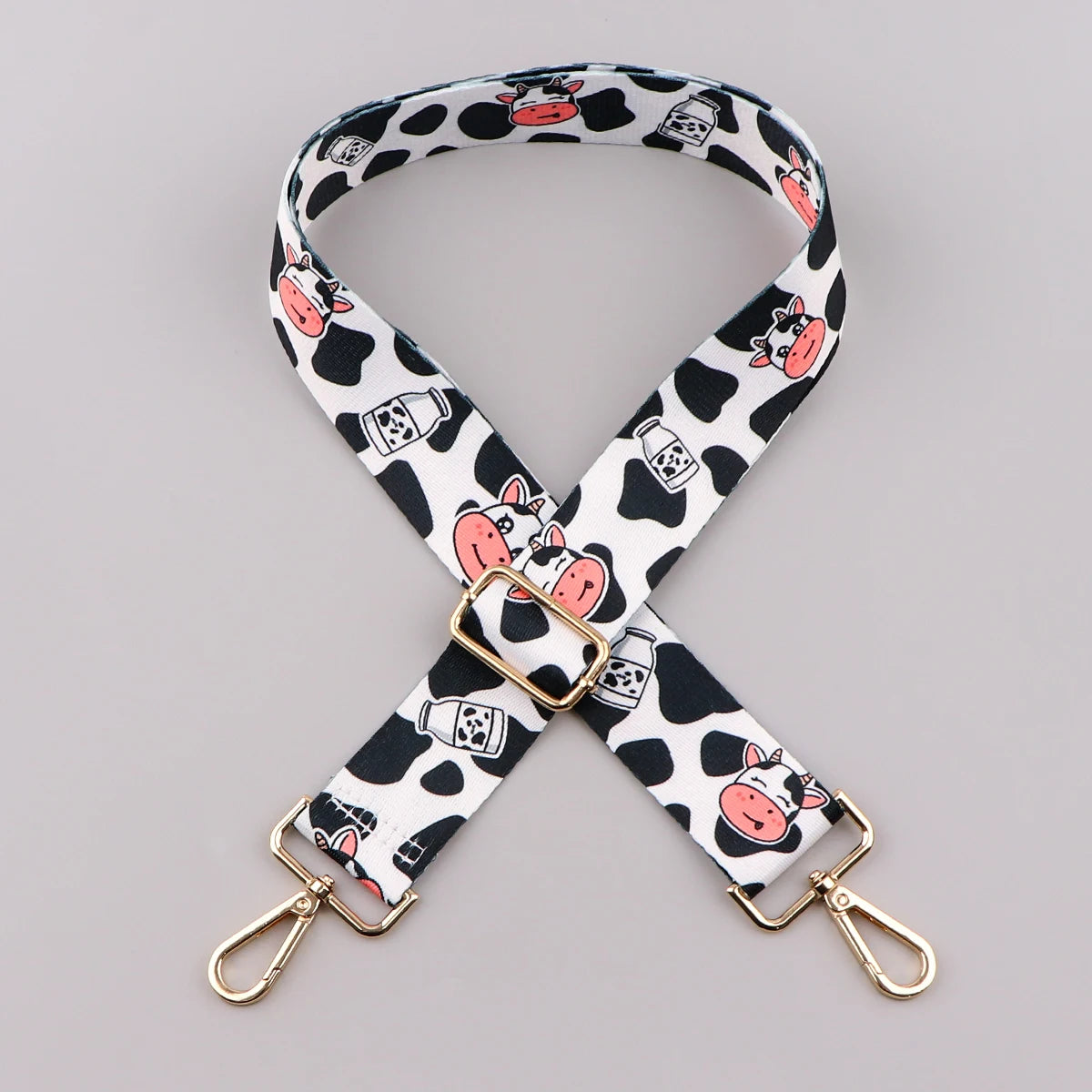 Cartoon Animal Dog Capybara Nylon Shoulder Bag Strap Adjustable Women Handbag Strap Metal Buckle Soft Strap Bag Accessories