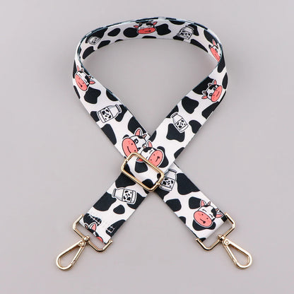 Cartoon Animal Dog Capybara Nylon Shoulder Bag Strap Adjustable Women Handbag Strap Metal Buckle Soft Strap Bag Accessories