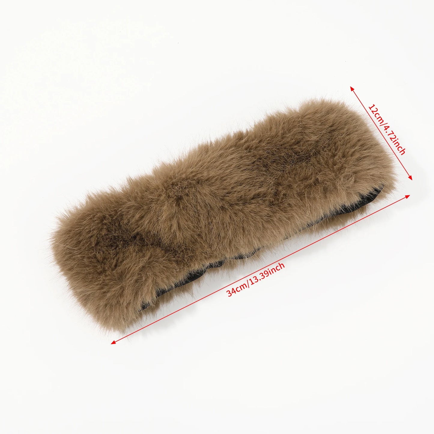 AWAYTR Faux Fox Fur Thermal Headbands Fashion Synthetic Fur‌ Wide Headband Hair Accessories For Women Trend