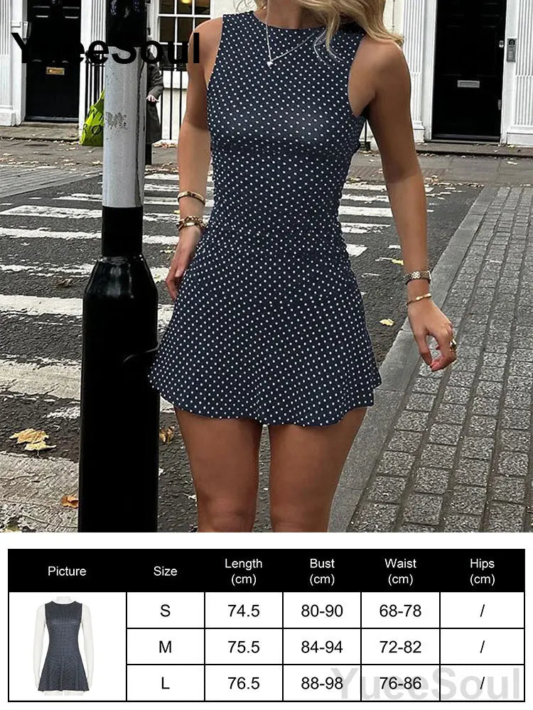 Blue Mini Dress Summer Sleeveless Slim Sexy Women Dresses 2025 New Sweet Cute Evening Party Casual High Street Y2K Dress