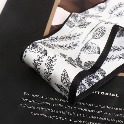 Spring Hairbands Ins Long Scarf Korean Style Scarves Floral Hair Bands Flower Printed Scarf Satin Silk Scarf Women Hair Ribbon