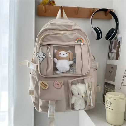 Multifunctional Waterproof Book Bag Nylon Large Capacity Backpack Travel Backbag Gift