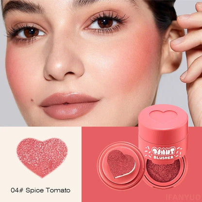 Love Seal Blusher Air Cushion Blush Cream Waterproof Long-lasting Cheek Rouge Brighten Skin Multi-use Natural Face Makeup Blush