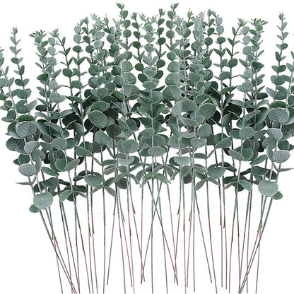 Artificial Eucalyptus Leaves branch Hotsale Holiday Party christmas Diy gift Home Vase Wedding bridal bouquet  Accessories decor