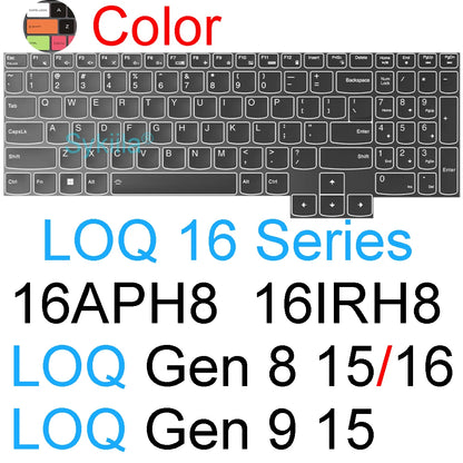Keyboard Cover for Lenovo LOQ Gaming 15 16 17 15AHP10 15IRX10 17IRX10 15ARP9 15IAX9 15AHP9 11 Silicone Protector Skin Case 15.6