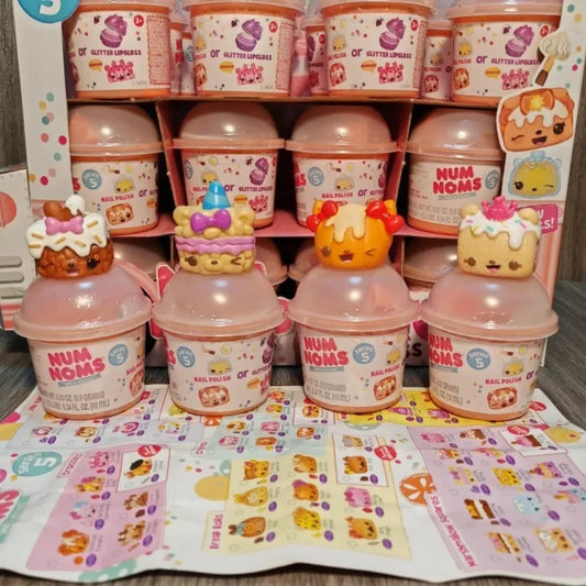 NumNoms Nail Polish Glitter Lipgloss Scented Light-up Num Nom Toy Collection Cute Animal Dolls Fun Play House Kids Birthday Gift