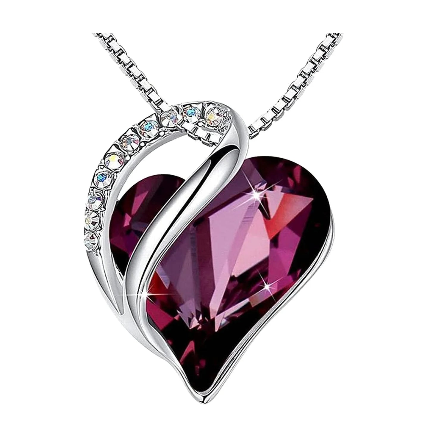 Fashion Zircon Double Heart Pendant Necklace For Women Valentine Gift Rhinestone Love Heart Chain Party Jewelry Lady Girlfriend