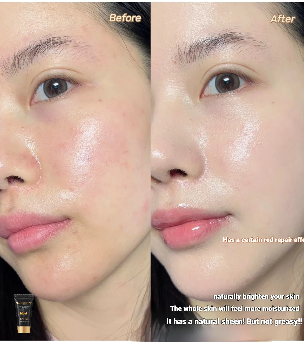 MAOGEPING Ivory Skin Primer Cream Skin Coat 5ml Lightly Spreadable Multi-Effect Makeup Base Easy To Wear Cream Face Cosmetics