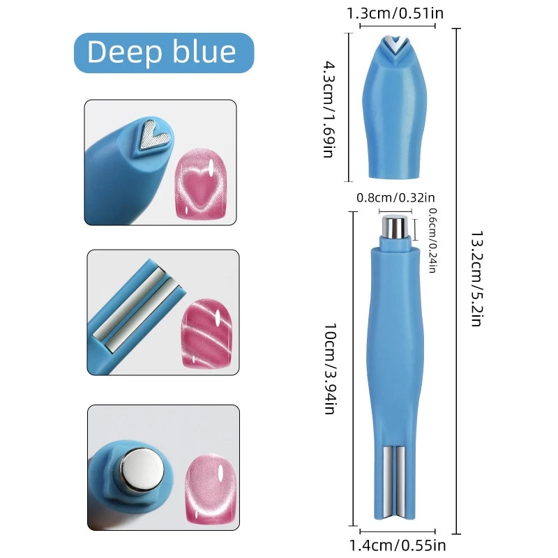 Double-Ended Magnet Rod for Cat UV Gel Varnish with Nails Art Decoration Fashion Nail Magnet Tools for Manicure Design Tools