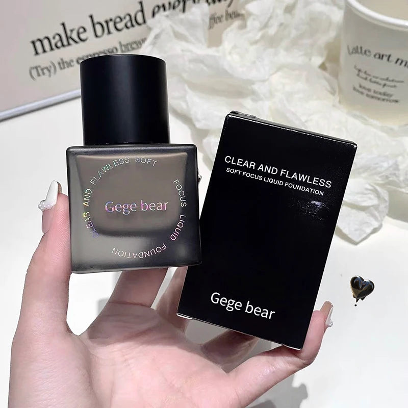 Gege Bear Clear Flawless Foundation, Natural, Hydrating, Long-Lasting, Coverage for Dry and Oily Skin Types to Even Skin Tone