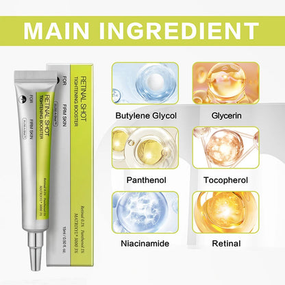 Korean Retinol Shot Eyes Tightening Moisturizing Booster Cream,Vitamin A Facial Skin Firming Lifting Care Serum,Reduce Fine Line