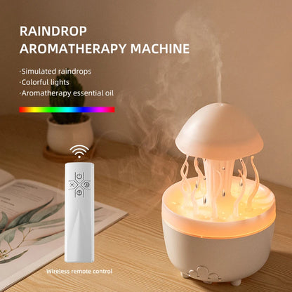 Rotating Raindrop Essential Oil Diffuser, 7-Color Changing Night Light Home Ultrasonic Cool Mist Humidifier with Remote Control