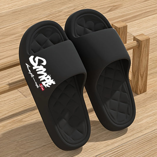 Four-Season Men's Fashion Slippers, Waterproof Non-Slip Casual Soft Perforated Bathroom Slippers, Suitable for Bathroom, Swimming, Indoor Use