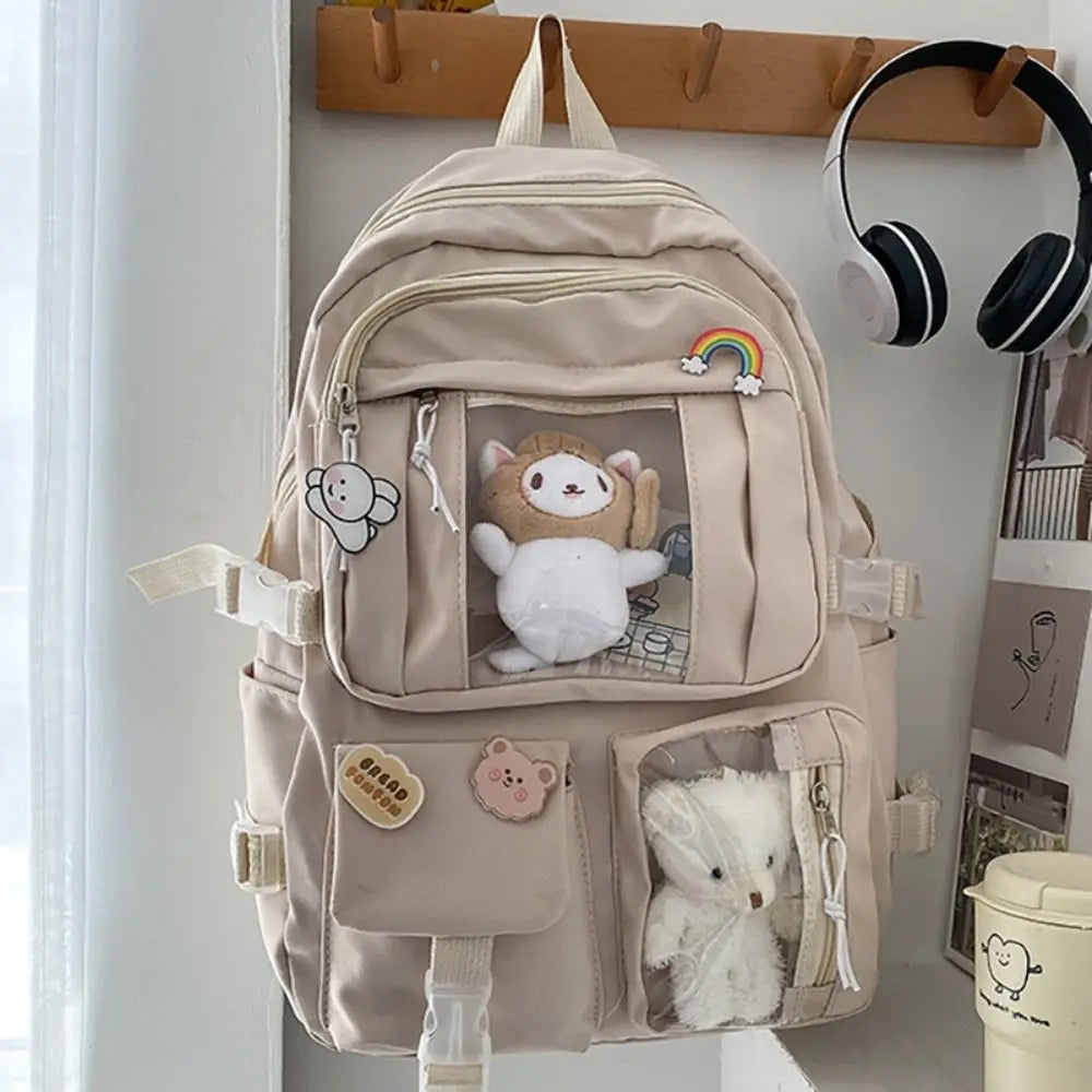 Multifunctional Waterproof Book Bag Nylon Large Capacity Backpack Travel Backbag Gift