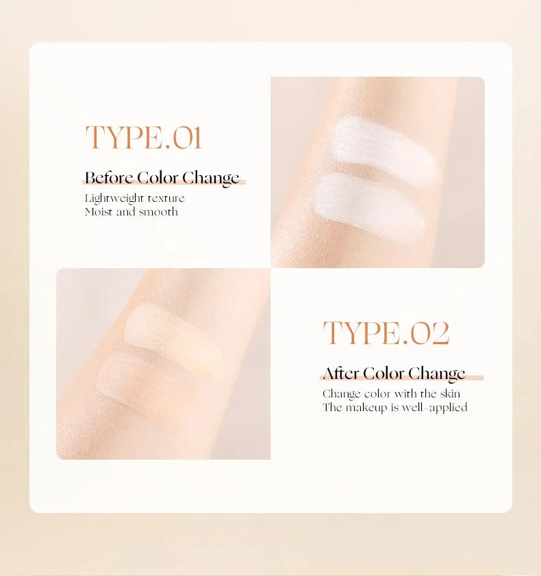 TVLV Color-Adapting 2-in-1 Foundation Stick Moisturizing Brightening Concealing With Brush Makeup Fond de teint adaptable