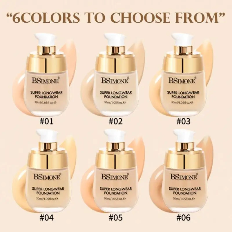 BSIMONE 30ml Liquid Foundation, Moisturizing And Long-Lasting, Natural Finish For Bright, Even Skin Tone